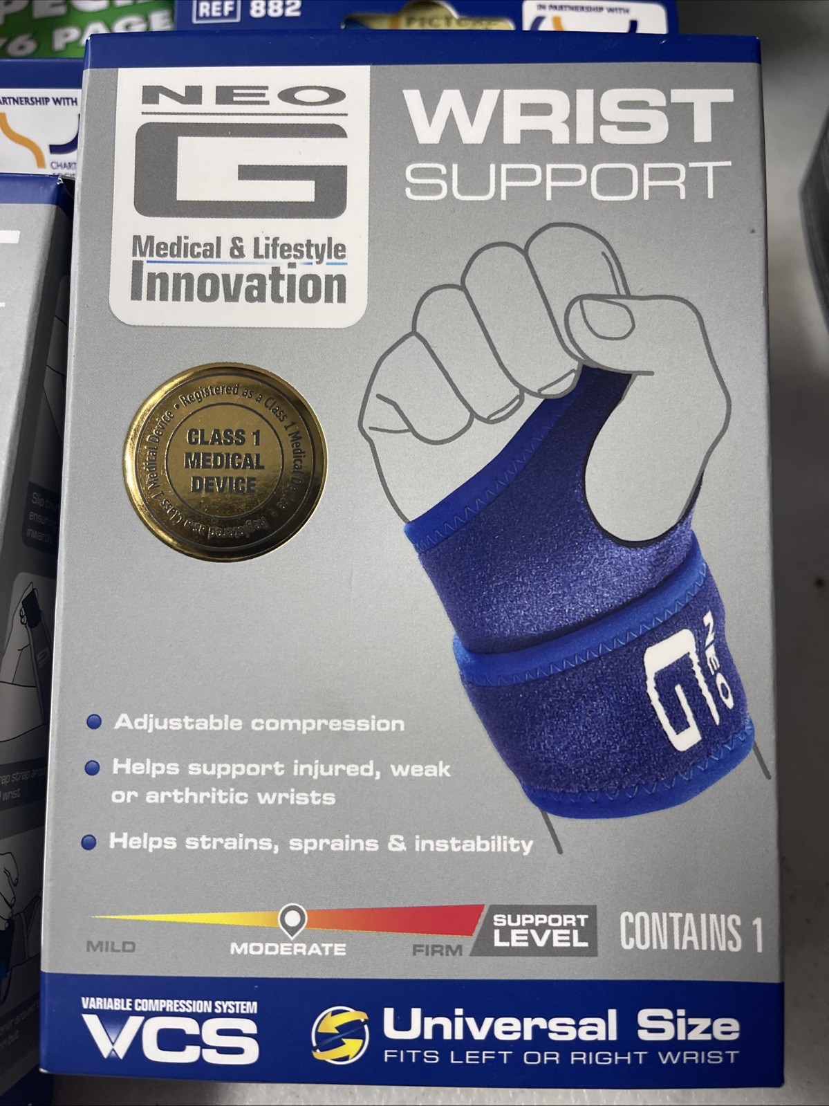 Lot Of 2 Neo G Wrist Support Brace – Left Or Right – Ref 882 – Safely Shipped!