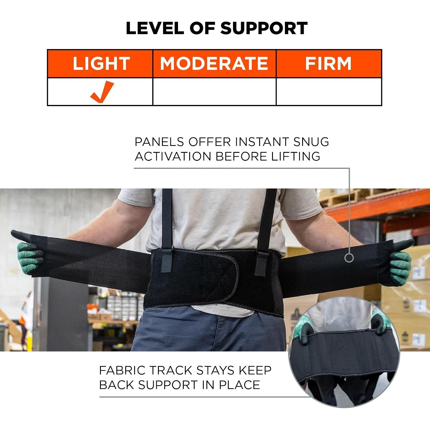 Elastic Back Support Belt for Adults Large Size with Adjustable Suspenders