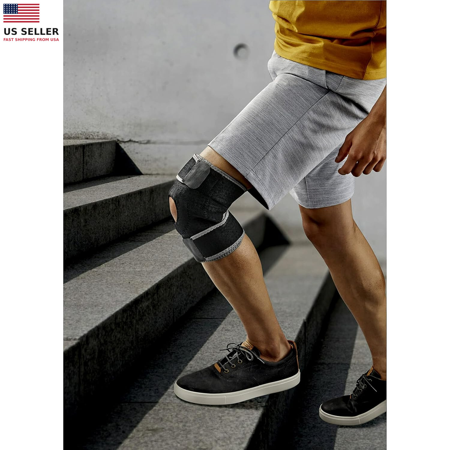 Brand Adjustable Compression Knee Support, Moderate Support for Weak, Sore or I