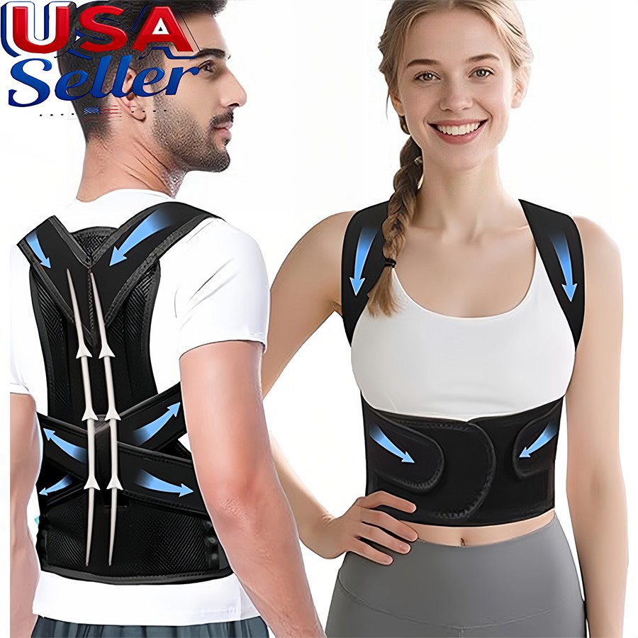 Posture Corrector For Men Women Support Back Shoulder Pro Brace Belt Adjustable