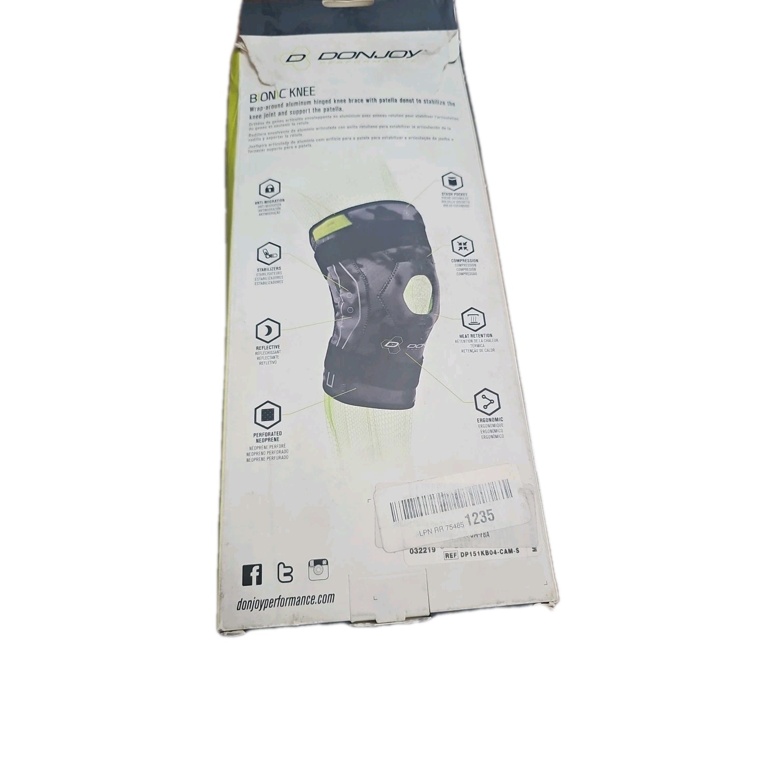 DonJoy Performance Bionic Fullstop ACL Knee Brace Size S New