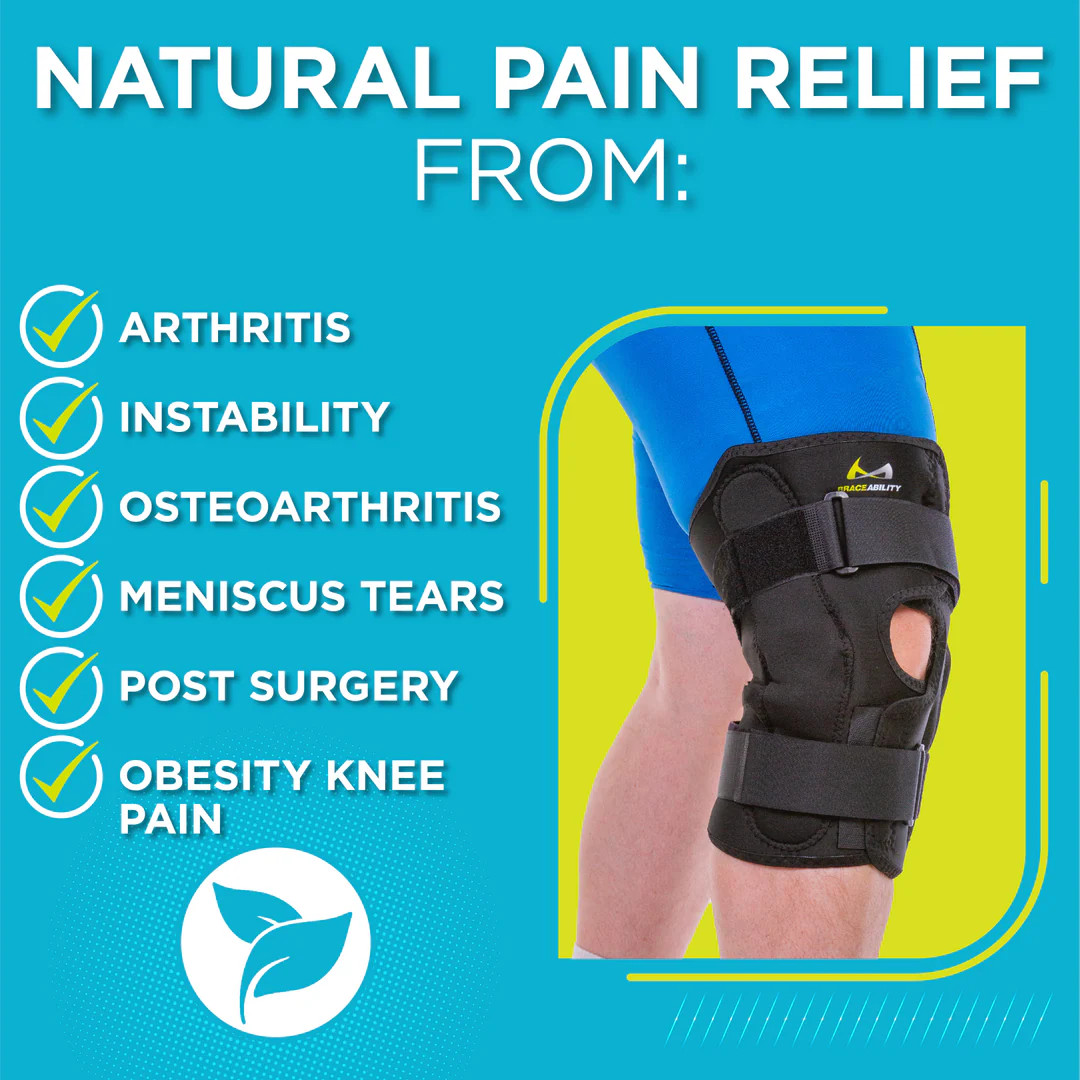 Braceability Obesity Knee Pain Brace Size 5XL Black 03K04 Adjustable NEW