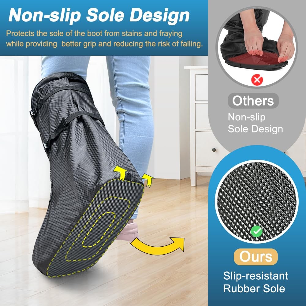 2 Pack Walking Boot Covers Medical Cast Boot Fracture Tall Walking Boot Cover…