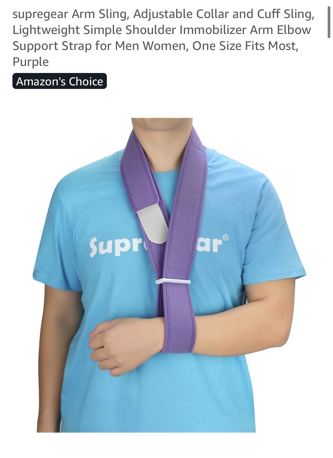 Arm Sling, One Size Fits Most, Purple