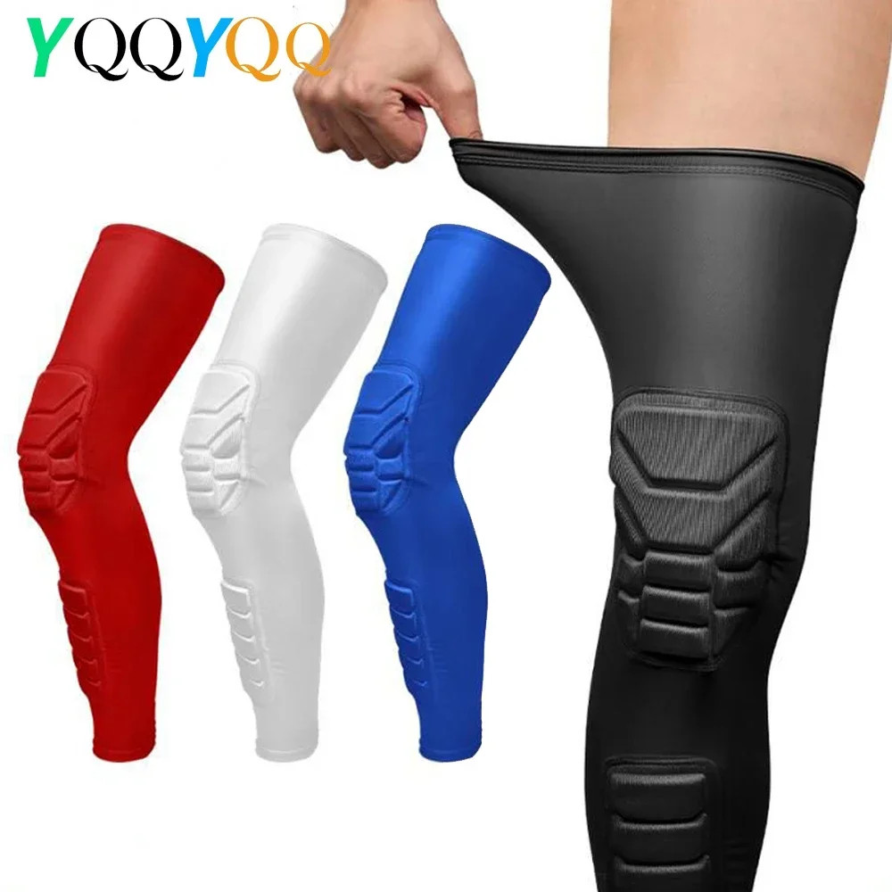 1Pcs Knee Braces, Double Crashproof Knee & Calf Pads, Thigh Compression Leg