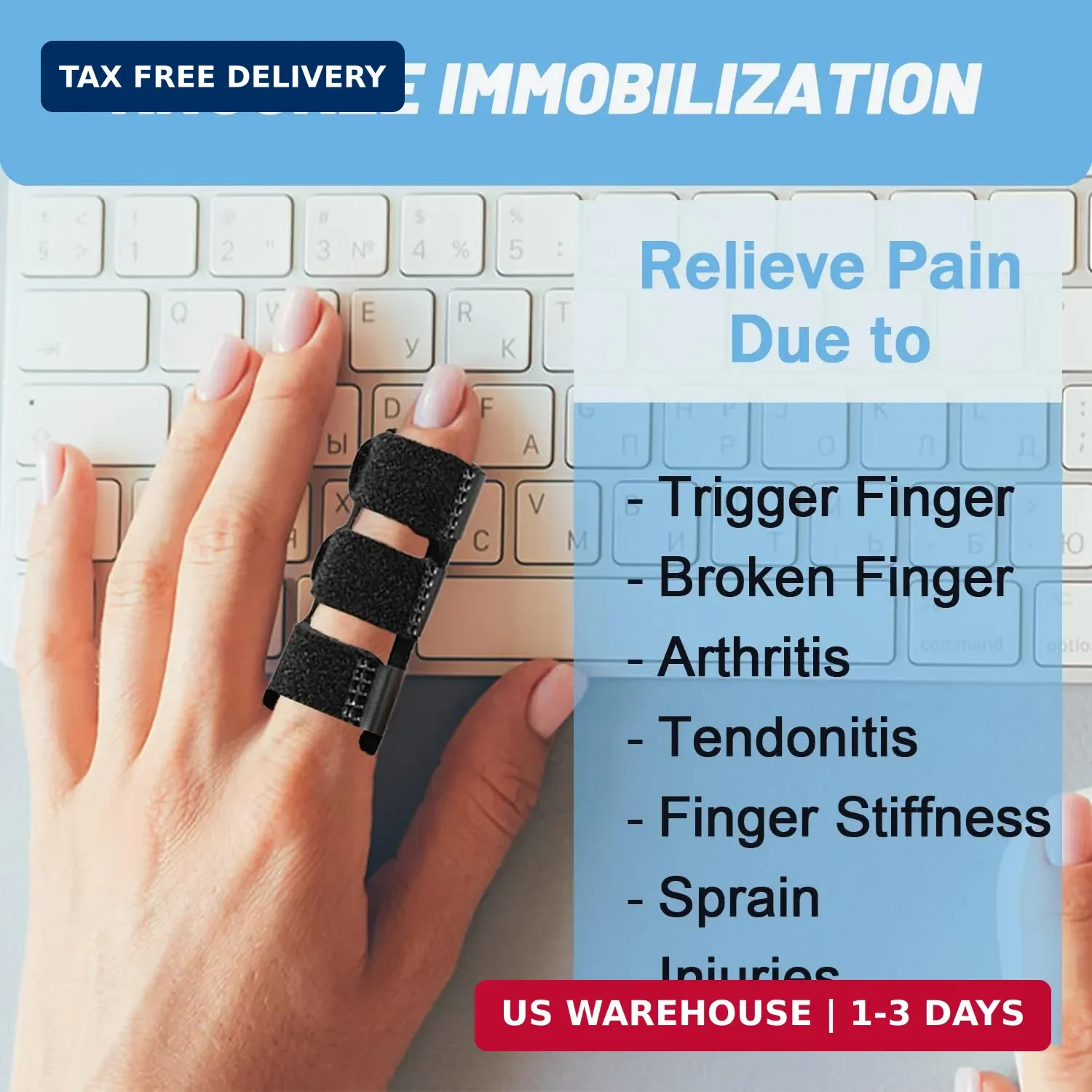 Finger Brace 4PCS Universal Trigger Finger Splint for Knuckle Immobilization,Art