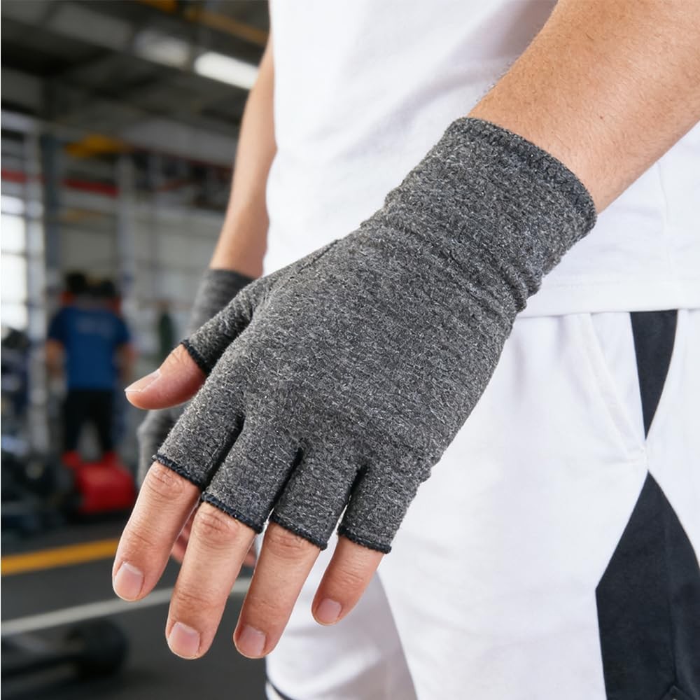 Compression Arthritis Gloves Fingerless Carpal Tunnel Gloves for Cycling Driving