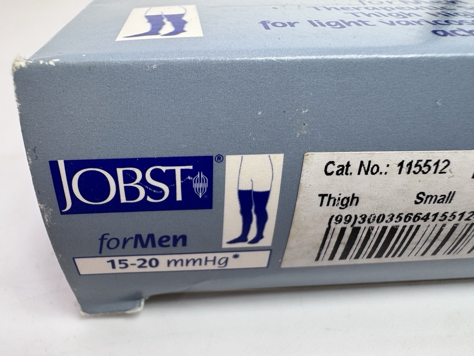 JOBST for Men Thigh High Closed Toe SMALL Khaki Compression Socking 15-20 mmHg