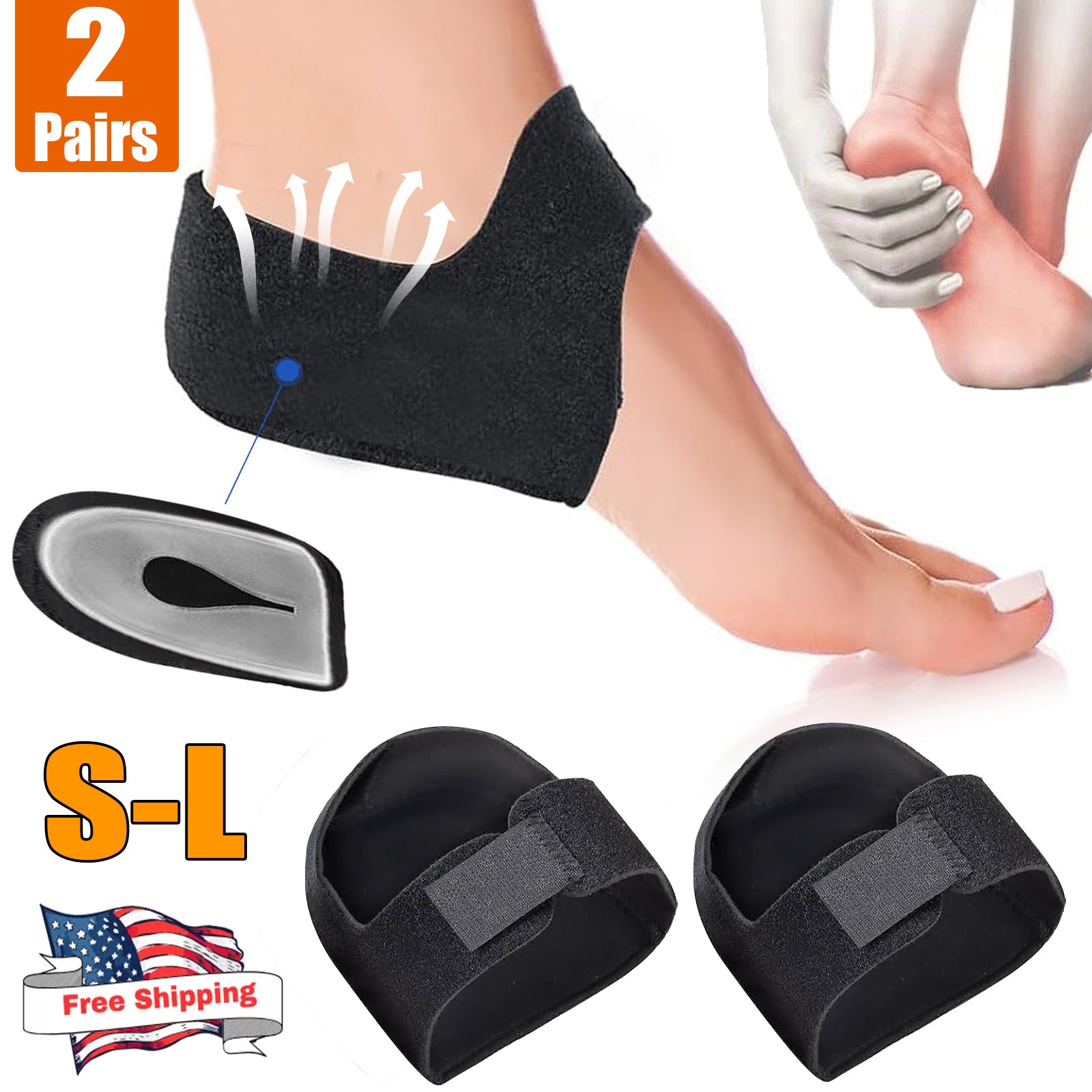 1/2Pairs Heel Protectors Heel Pain Foot Care Accessory for Plantar Protectors
