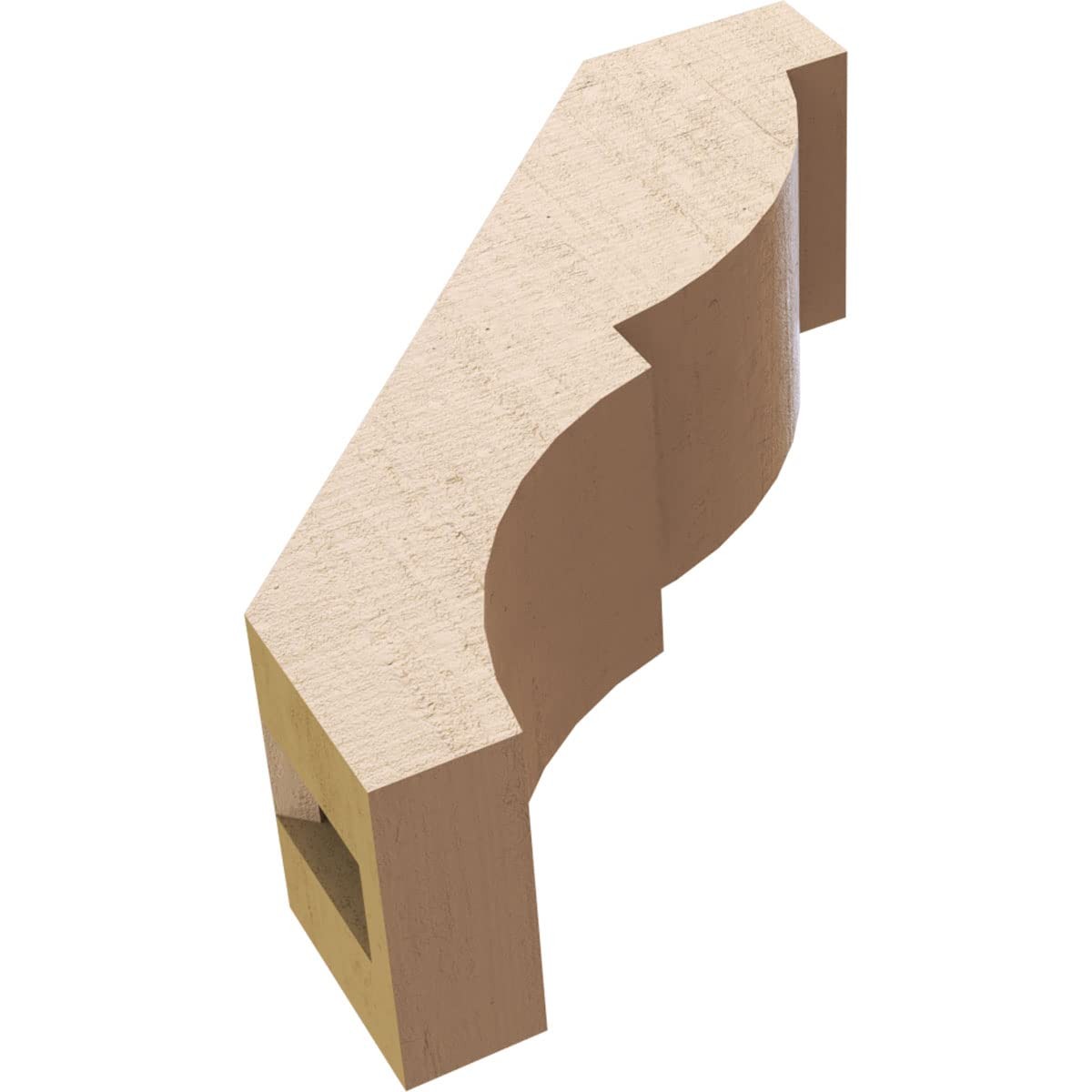 Ekena Millwork Timberthane Rough Cedar Faux Wood Valencia Knee Brace 3W X 8D X