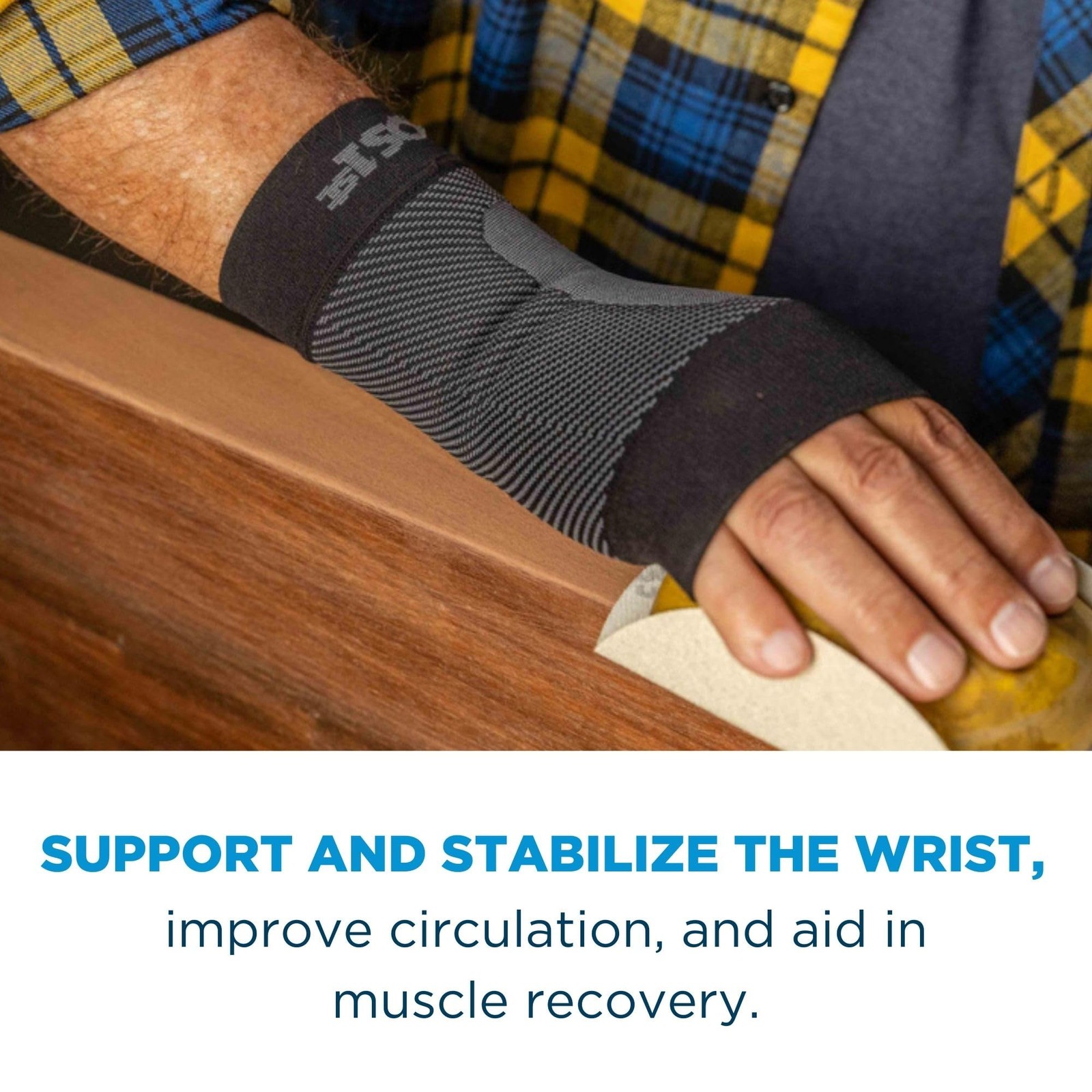OrthoSleeve WS6 Compression Wrist Sleeve/Carpal Tunnel Wrist Brace, Supports