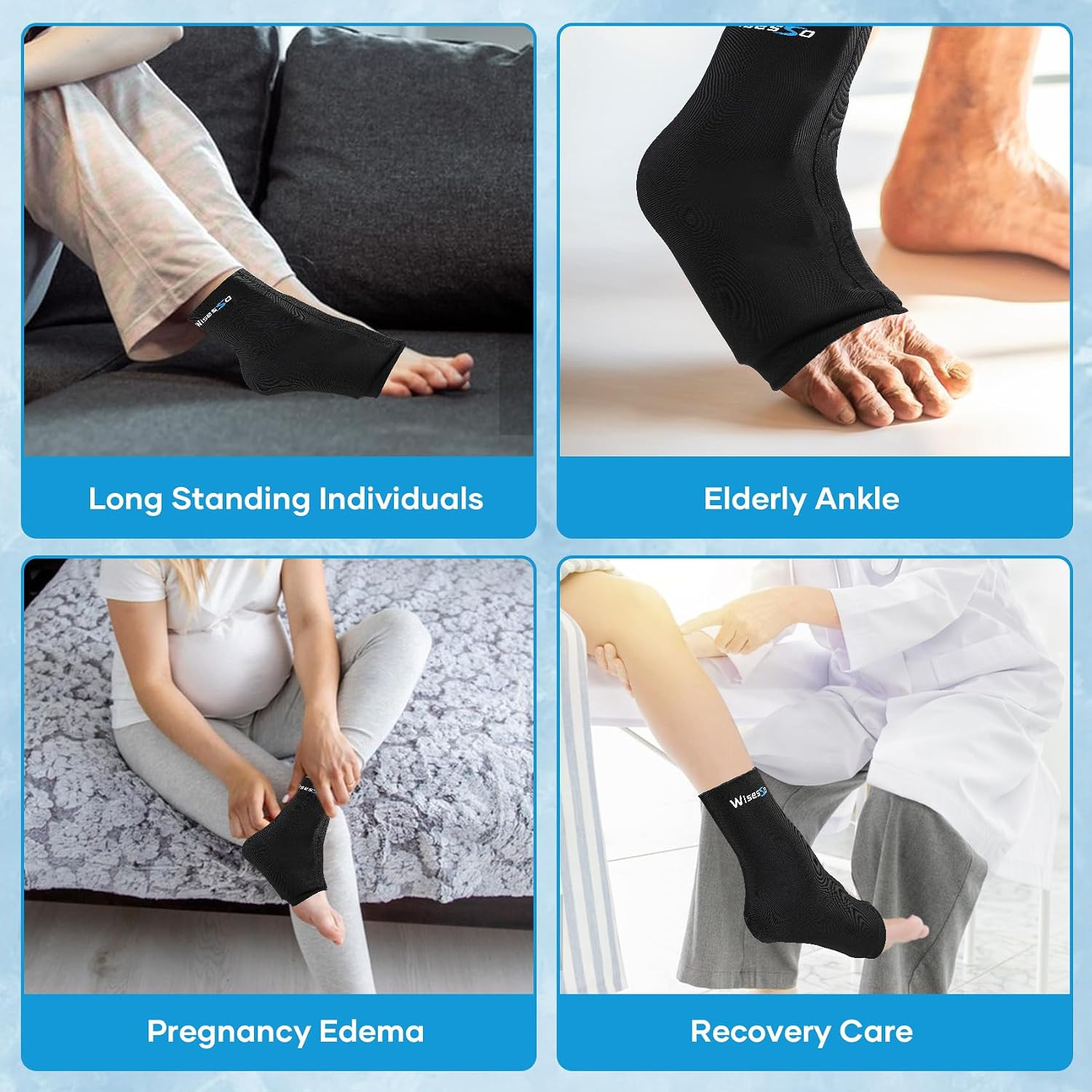 Ankle Ice Pack Wrap, Achilles Tendonitis Brace for Hot & Cold Compress, Resuable