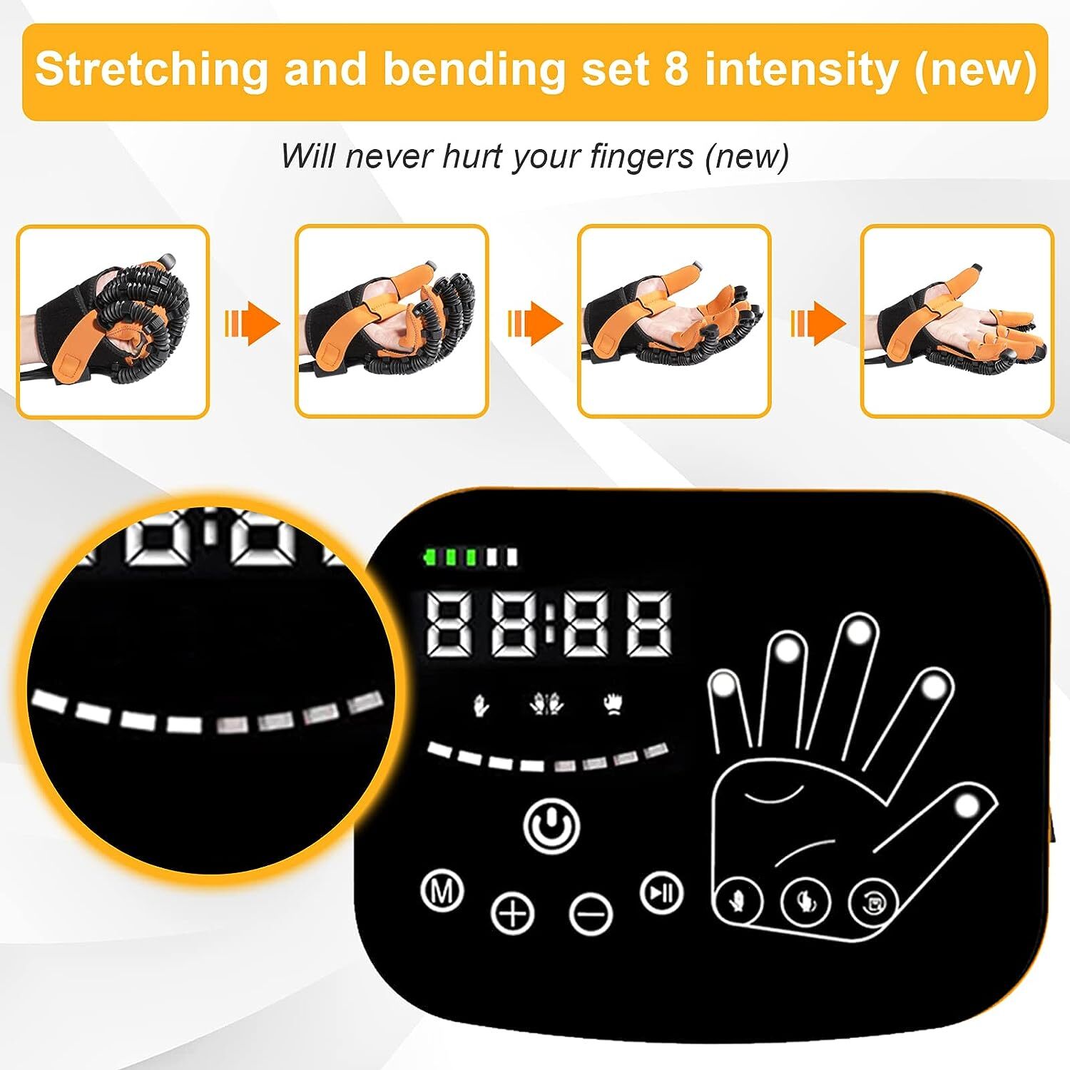 Hand Function Rehabilitation Robot Gloves for Finger Hemiplegia Trainer S/M/L/XL