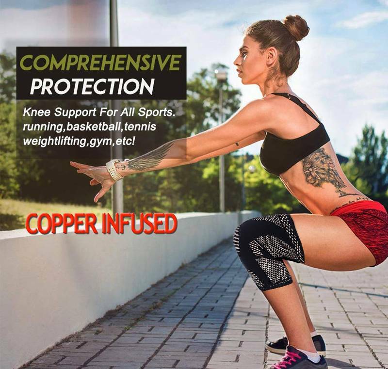 Knee Support Copper Patella Stabilizer Strap Tendon Brace Joint Pain Relief