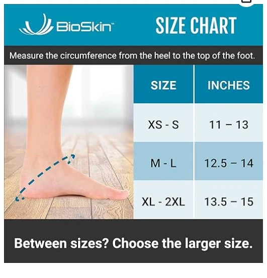 BioSkin Ankle Wrap Compression Brace W/Ankle Wrap Size XS-S 53801 NEW