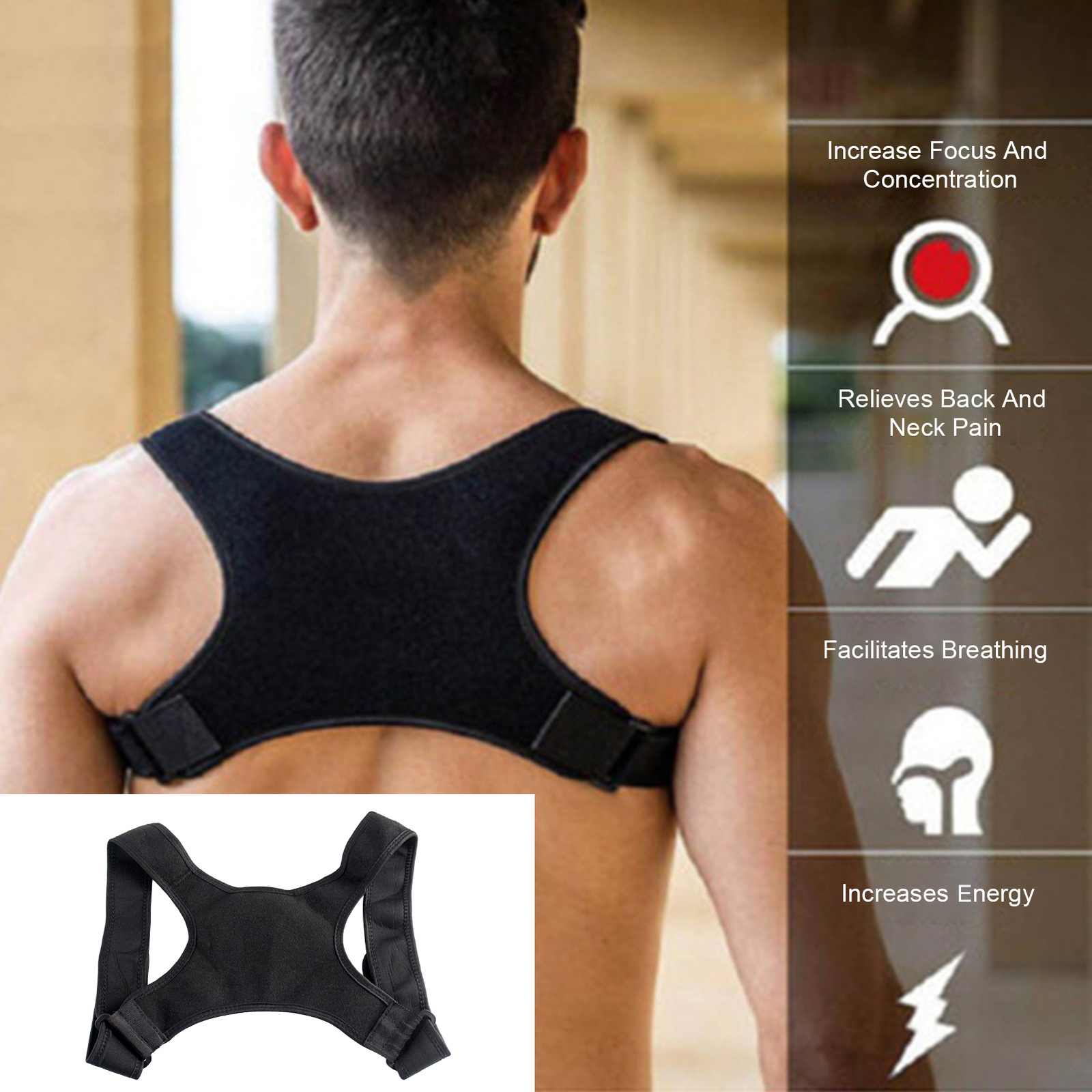 Adults Adjustable Support Straightener H2R3
