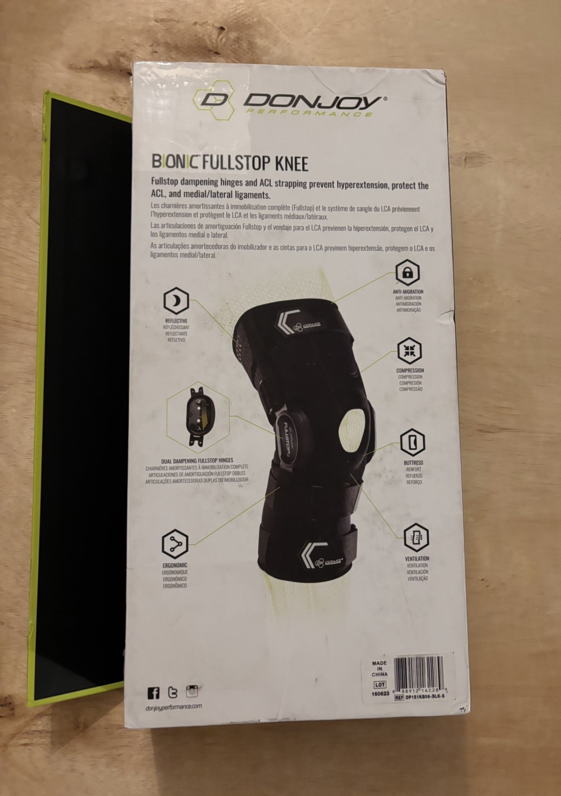 Donjoy Performance Bionic Full Stop Knee Brace Size Small
