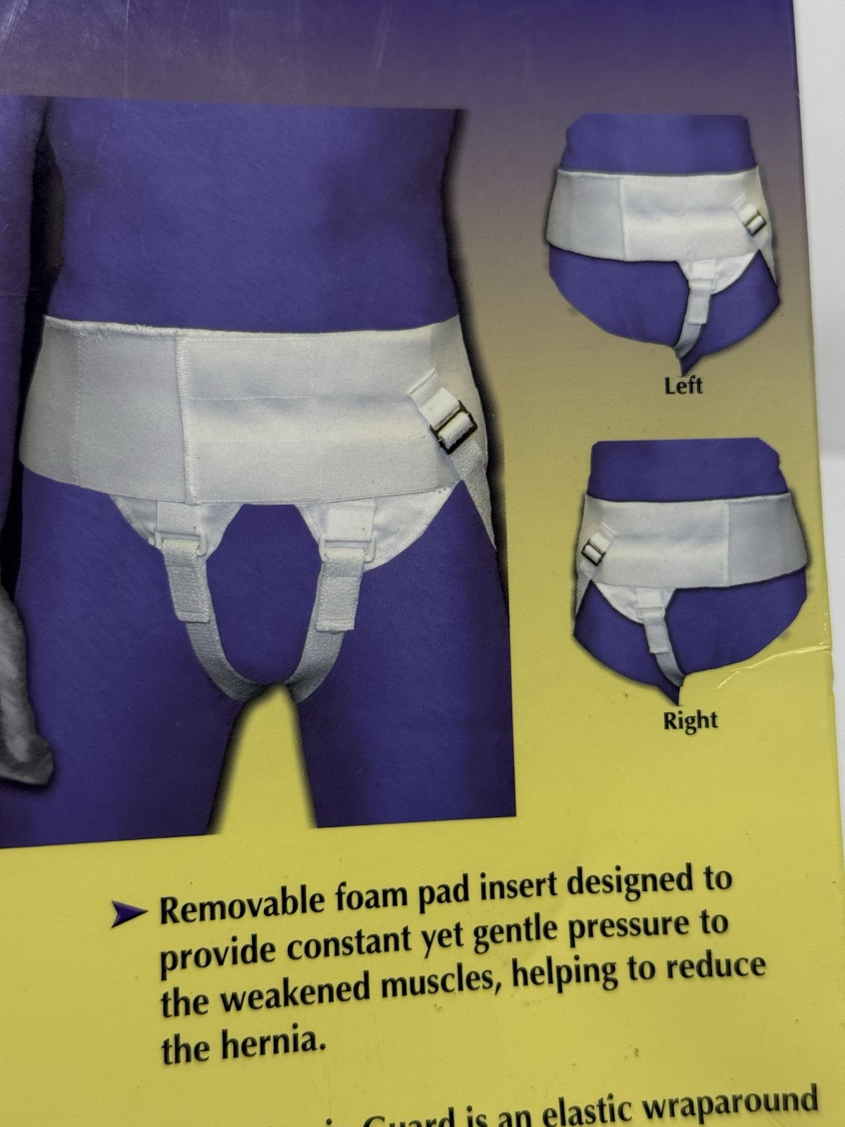 Bell-Horn Deluxe Woven Hernia Guard Support Belt Left Right Double Support XXL