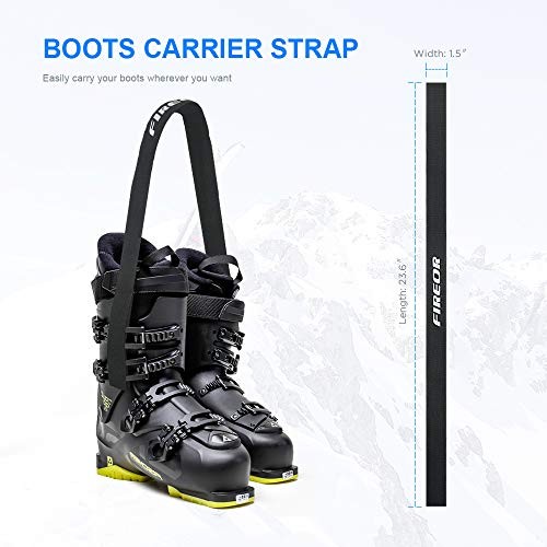 Ski Carrier Strap, Snowboard, Pole and Boot Carry Sling Strap Full Metal Buckle
