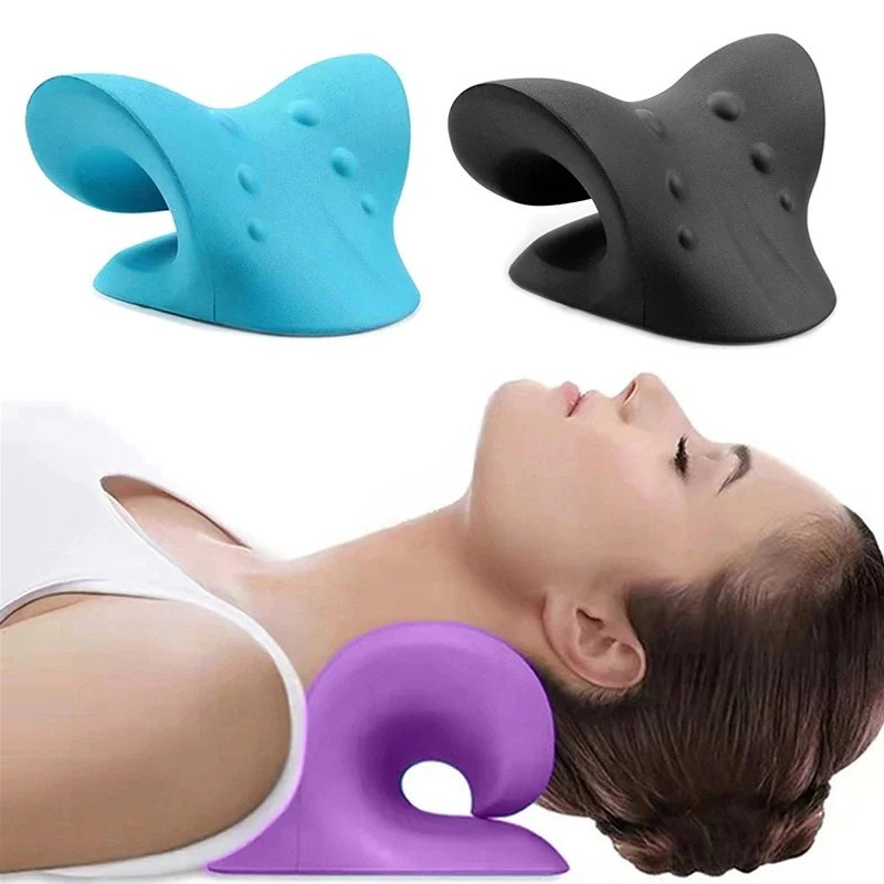 Cervical Spine Neck Stretcher Pillow Neck Shoulder Relaxer Massage Cushion
