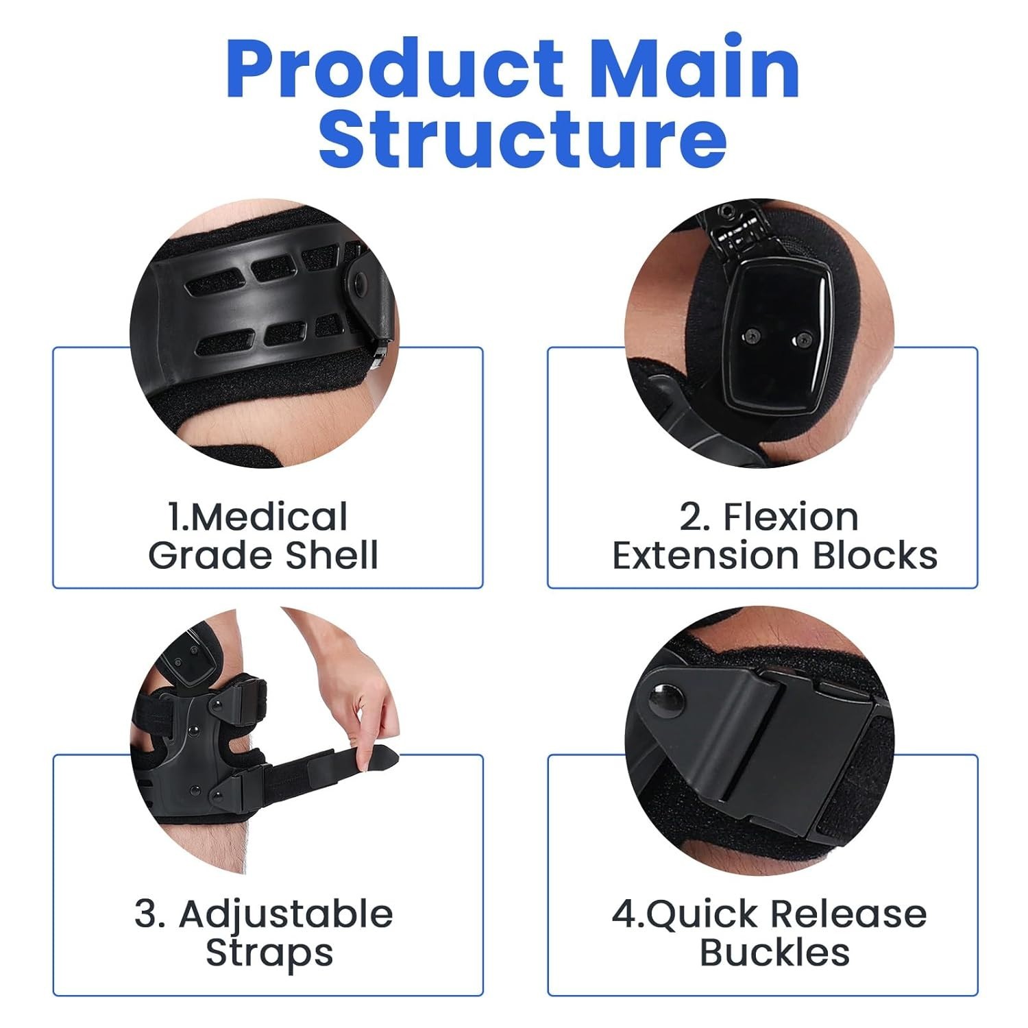 Mathgetin OA Unloader Knee Brace Left Osteoarthritis Meniscus Support Adult
