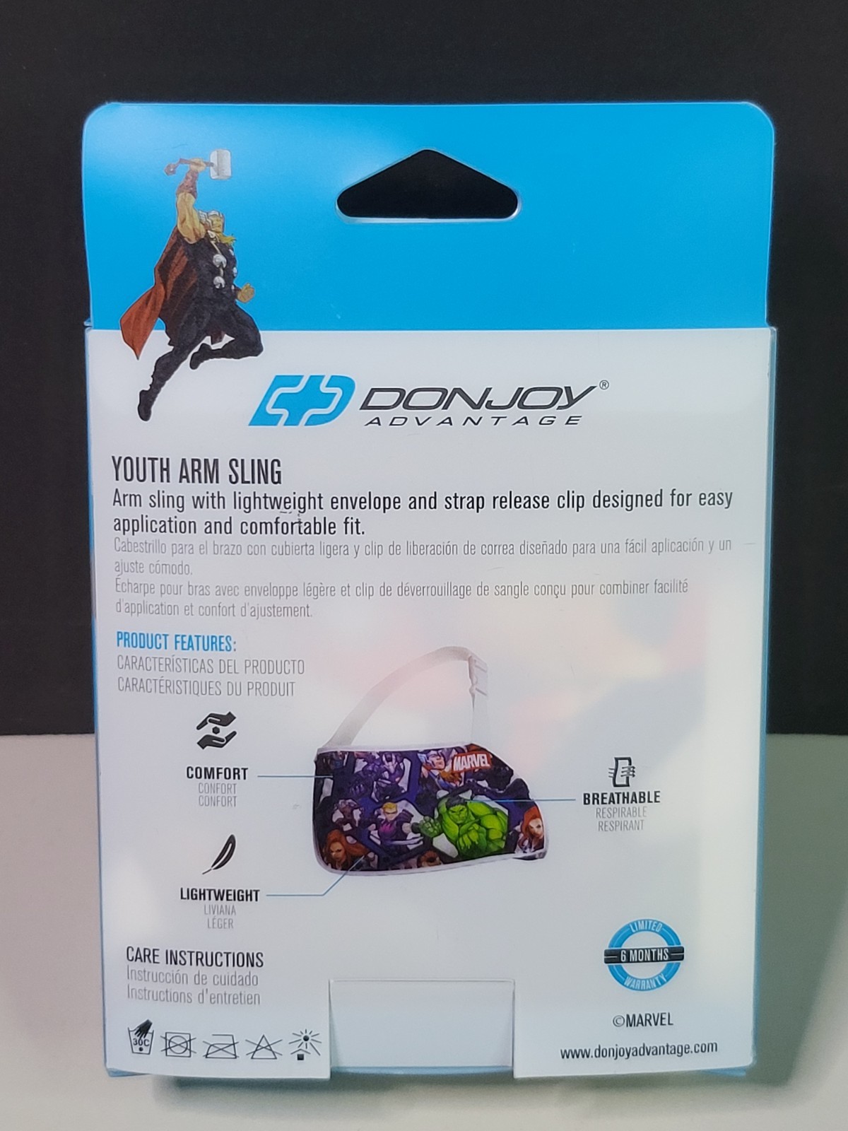 DonJoy Marvel Pediatric Arm Sling Avengers Support Brace