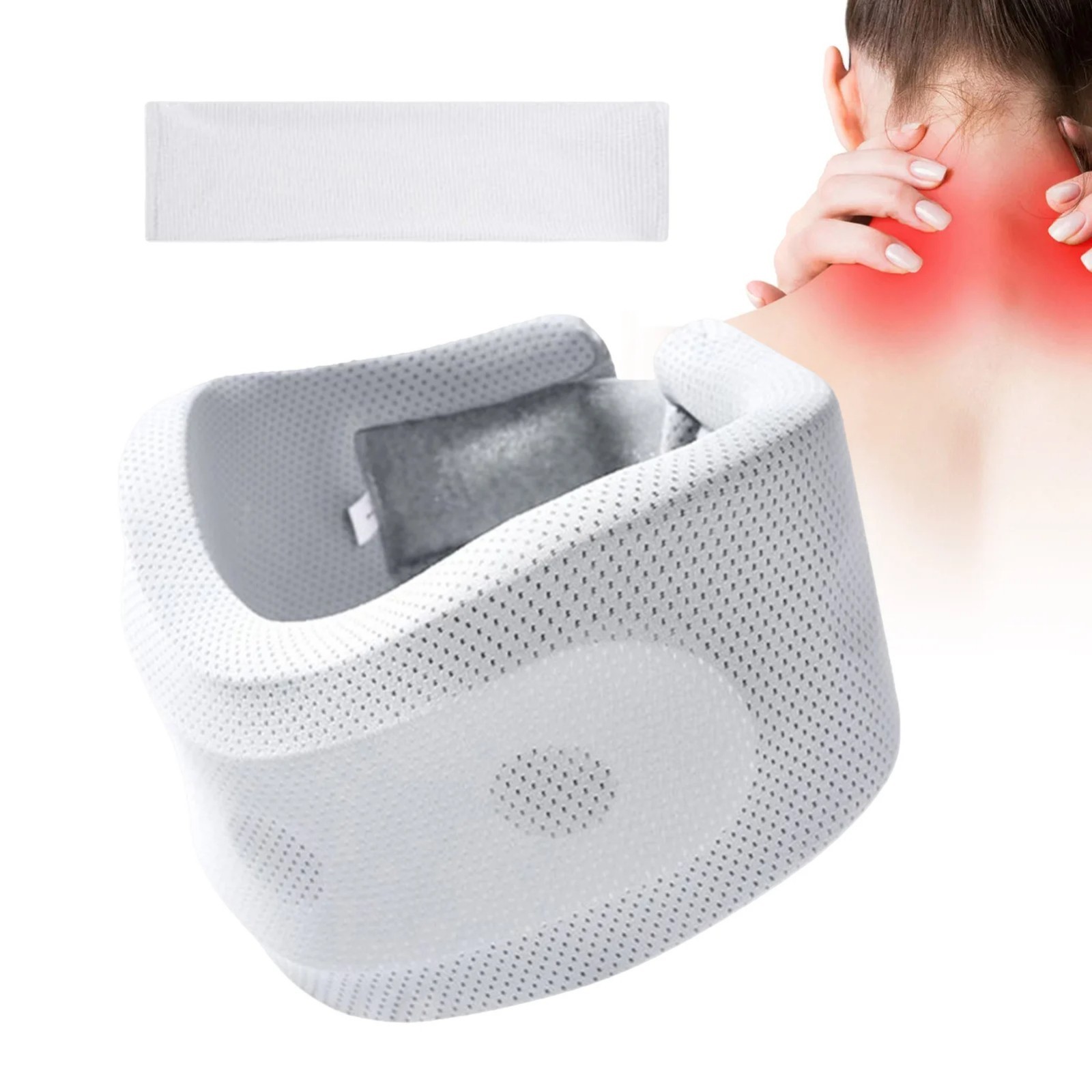 Adjustable Foam Neck Brace Soft Support Collar Travel Sleep Pain Relief