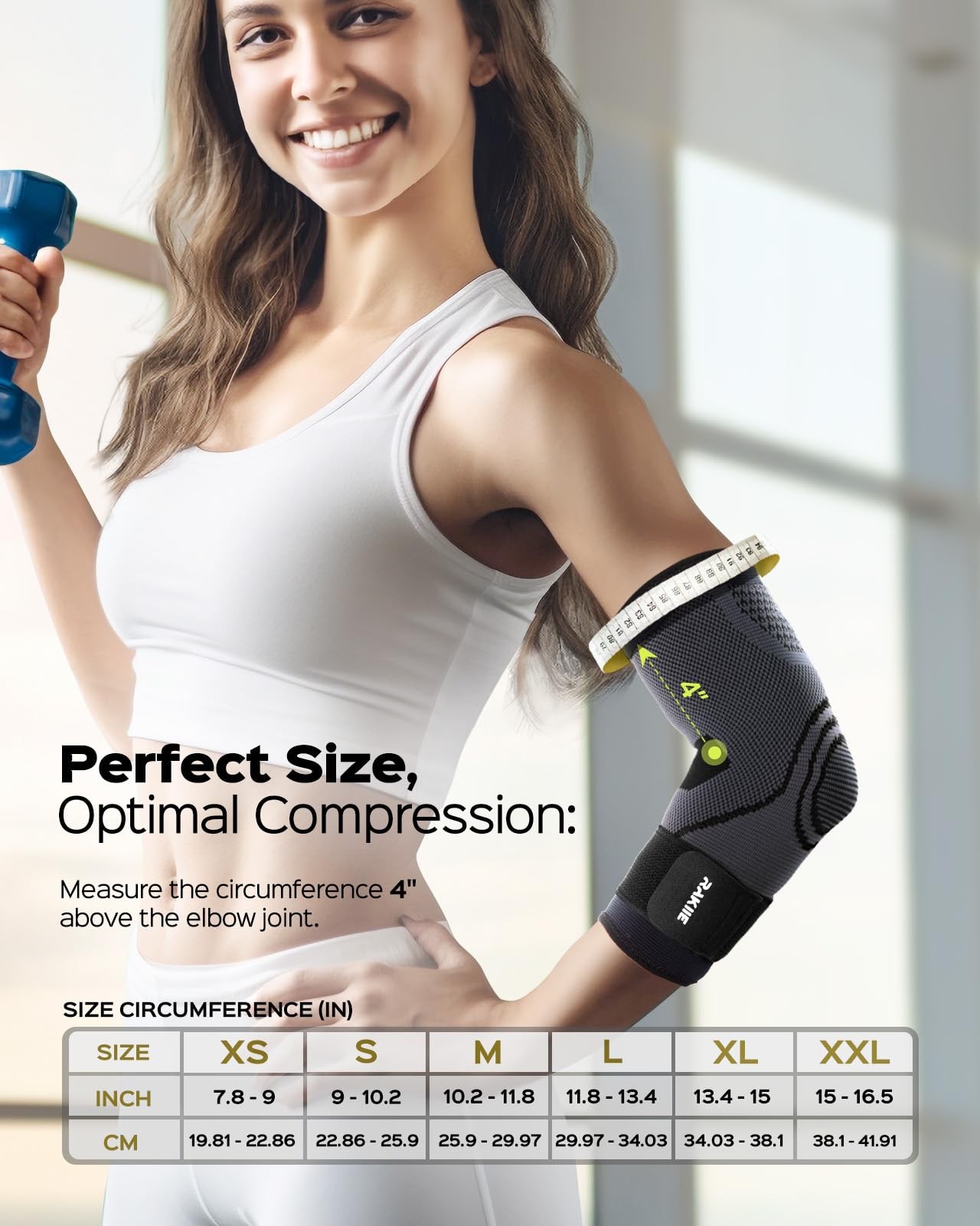 2 Pack Elbow Support Brace Compression Sleeve Tennis Golfer Pain Relief