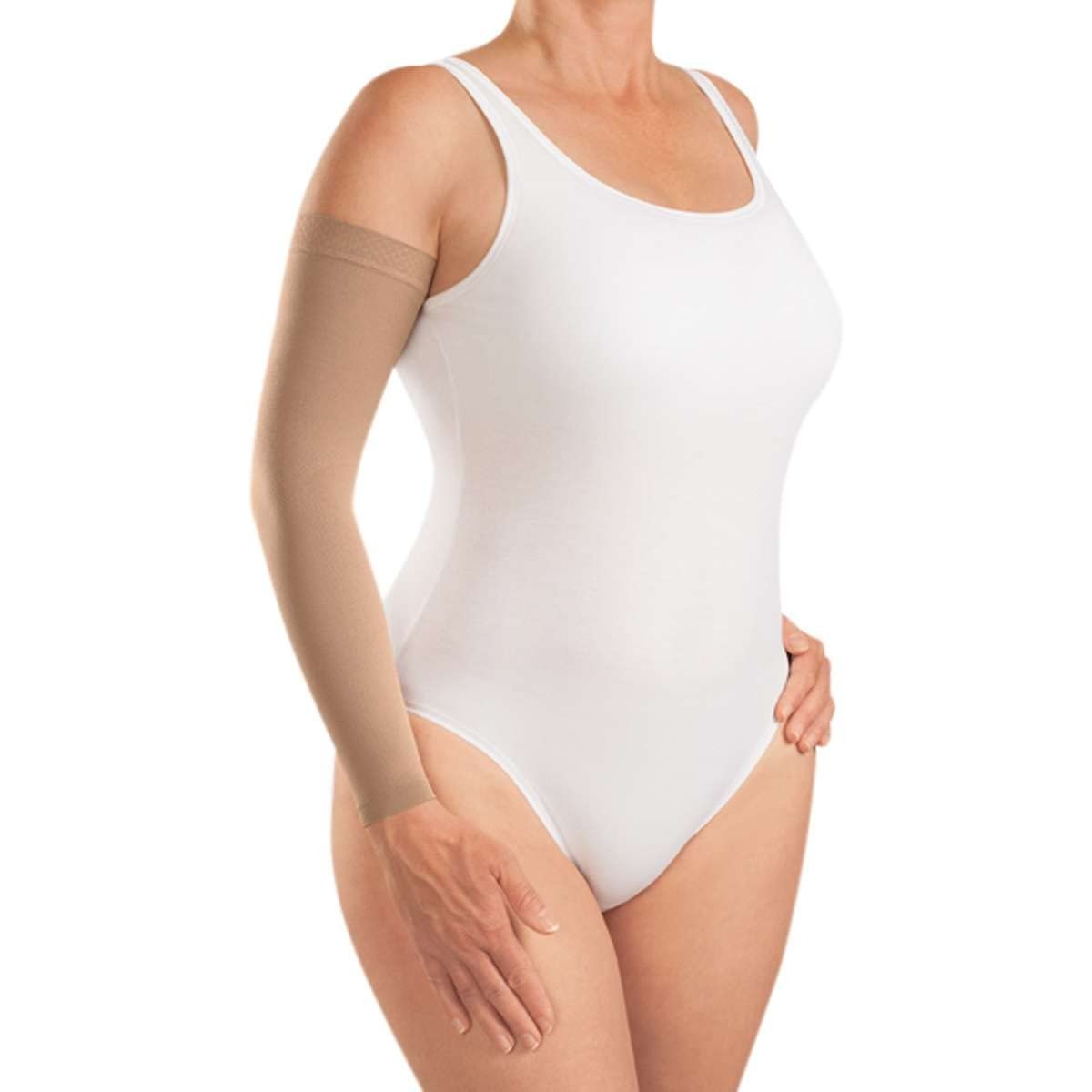 Harmony Lymphedema 30-40 mmHg Compression Arm Sleeve with Silicone Beaded Top…