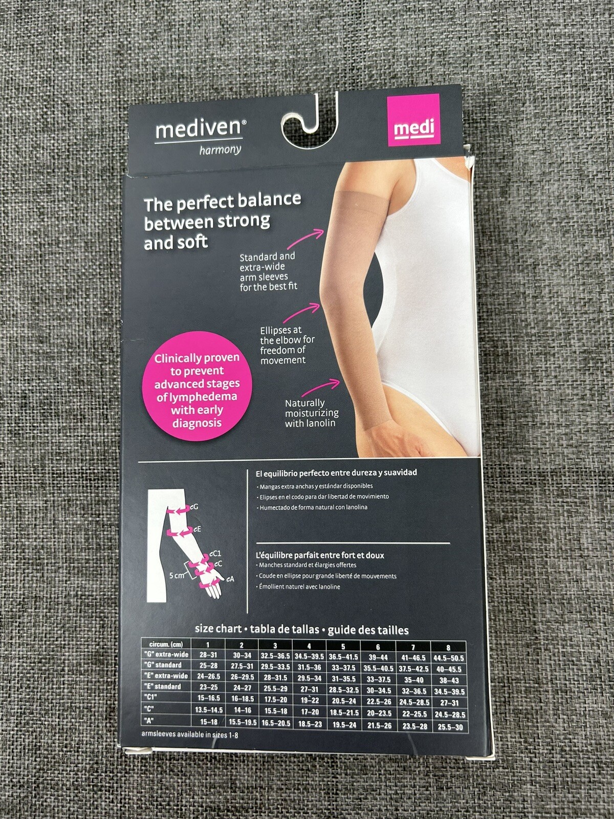 Medi Mediven Harmony Compression Arm Sleeve 2Y01702, 20-30 mmHg Size II Caramel