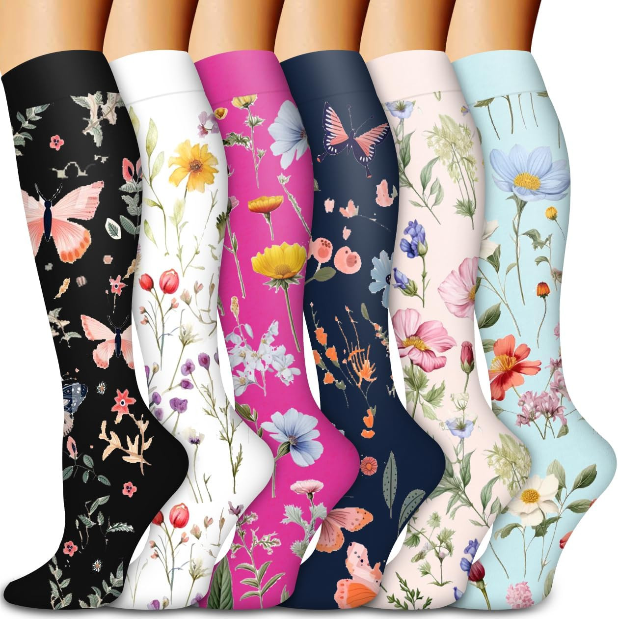 Calcetines de compresión de cobre para la circulación en mujeres y hombres