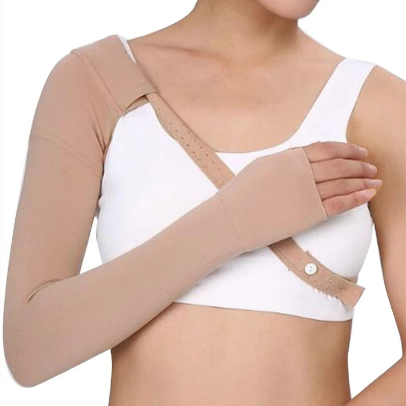 Post Mastectomy Compression Arm Sleeve Anti Swelling Elbow Palm Support Lymphede