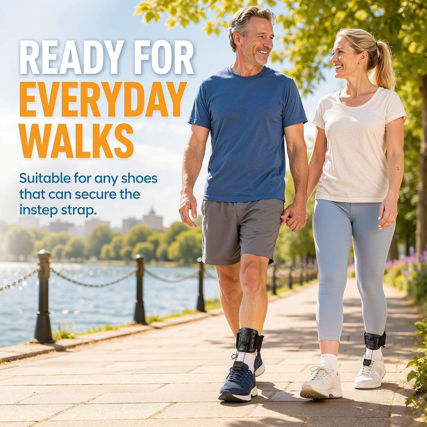 Foot Drop Brace adjustable Soft Walking Support Longer Comfort Straps Orthotics