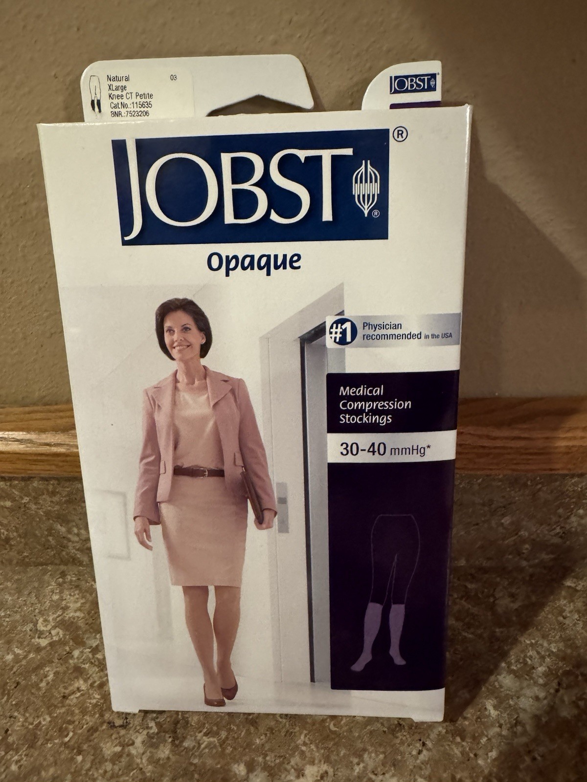 NEW Jobst Women’s XL Petite Opaque Knee Compression Sock 30-40 mmhg 115635