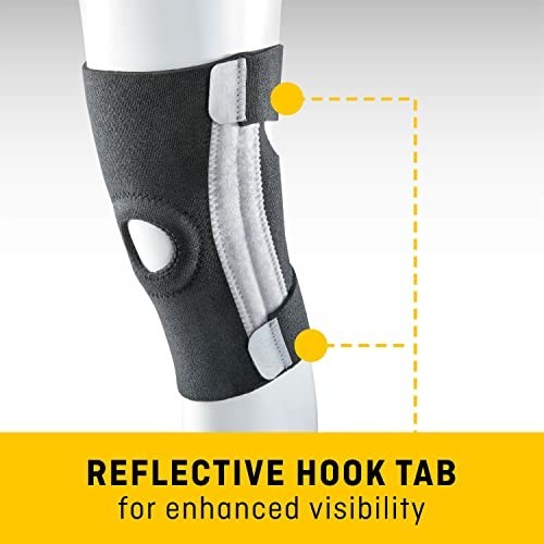 Adjustable Knee Stabilizer Black Neoprene for Weak Injured Knees Support