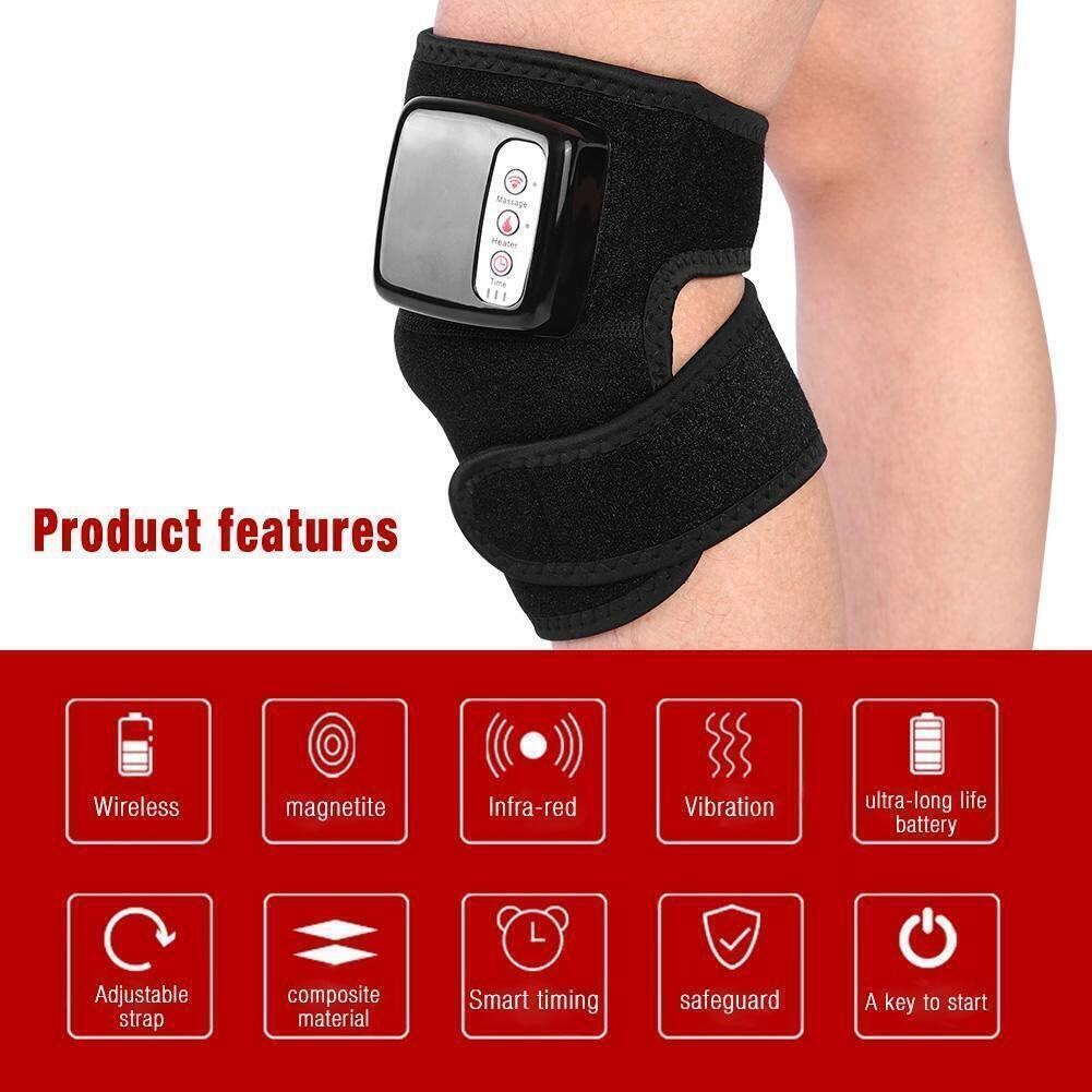 Adjustable Massager For Comfortable Knee Thigh Heating Therapy Massage Knee Pads