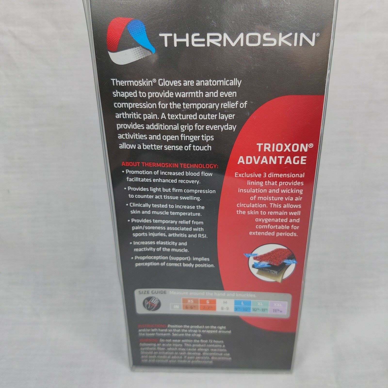 Thermoskin Half Finger Arthritis Gloves Pain Relieving Fingerless Compression