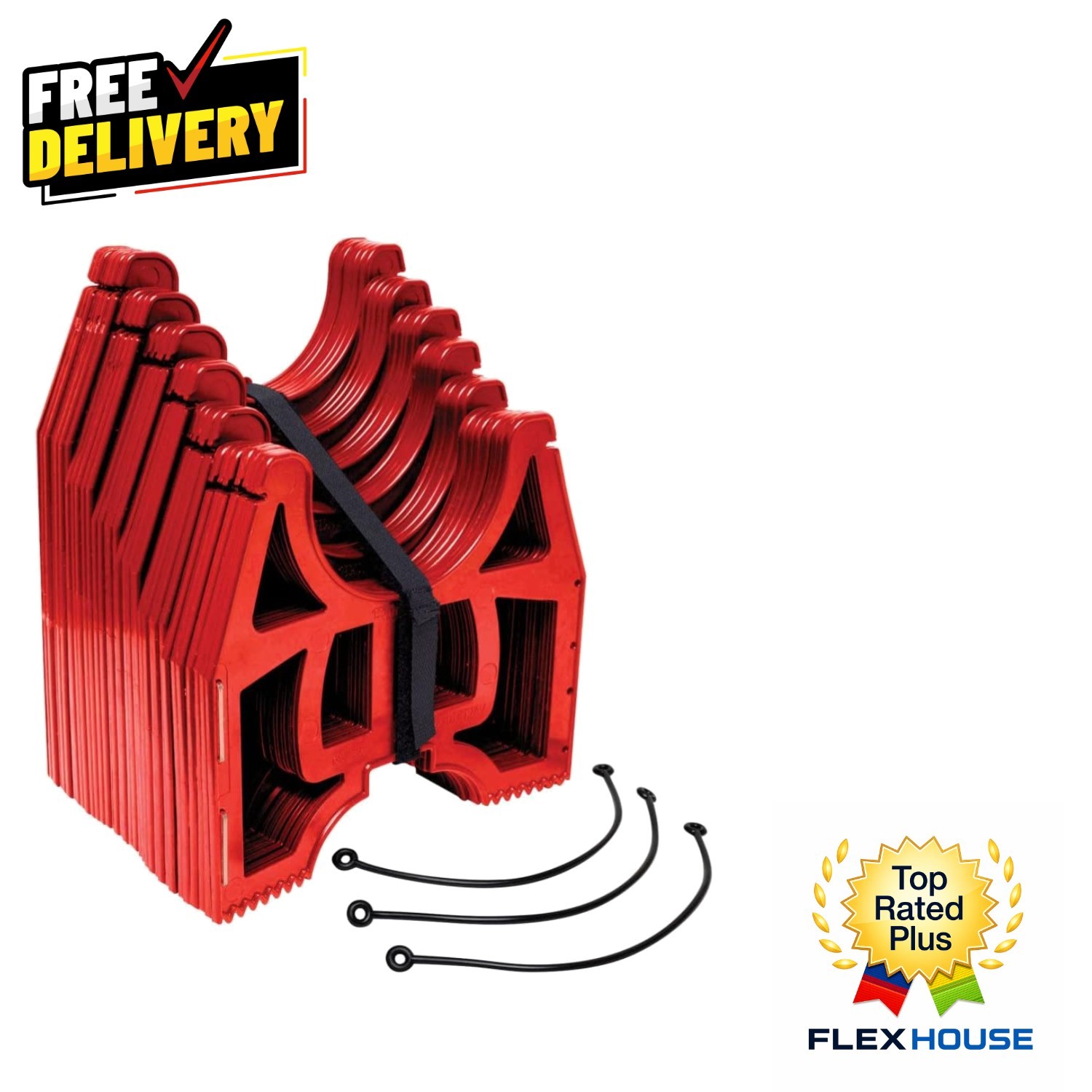 Durable 20′ Red Slunky Hose Support – Optimal Drainage for RV Adventures