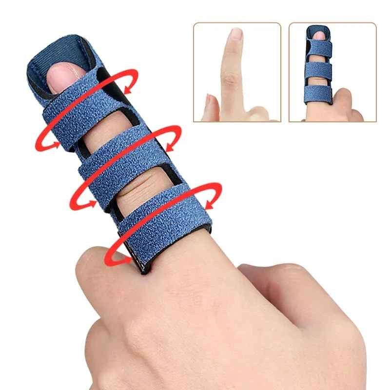2PCS Finger Splint Support Brace customizable Finger Fix Strap Pain Relief Guard