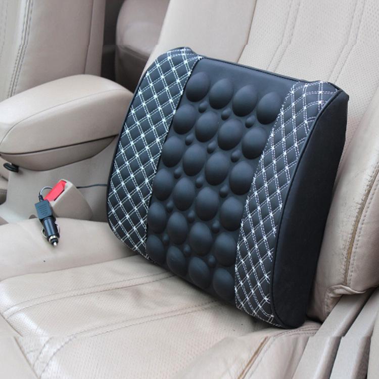 Car Massage Cushion Lumbar Back Electric Waist Seat Support Pillow Massager Neck