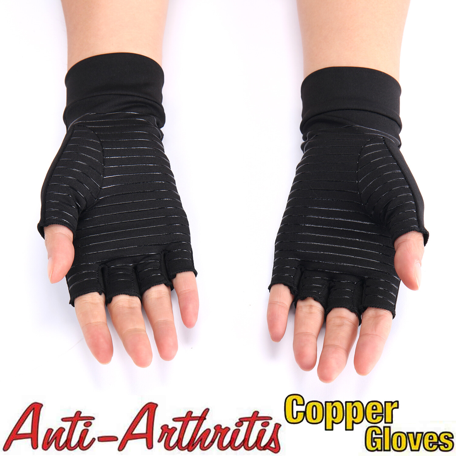 Compression Gloves Brace Support Arthritis Relief Sport Hand Wrist Pain Therapy