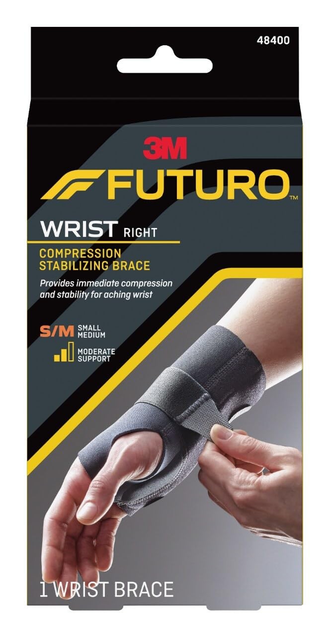 FUTURO Compression Wrist Brace Right Hand Stabilizing Support Small Medium