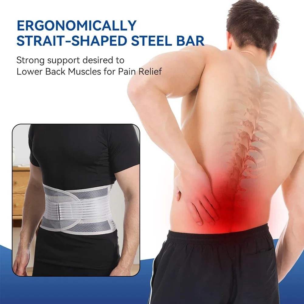 Adjustable Lower Back Brace Lumbar Support Waist Belt For Men Women Pain Relief