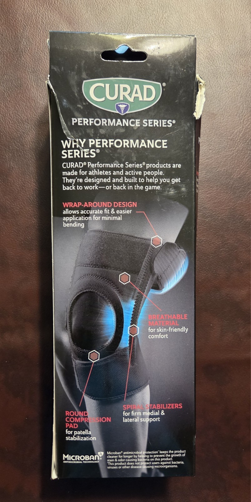 Curad Performance Series Knee Support Universal Size Firm Compression Open Box