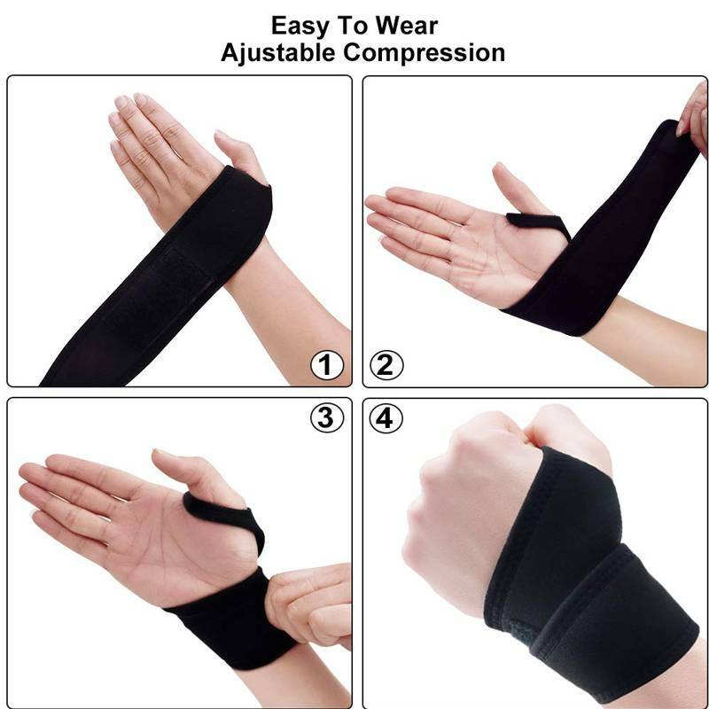 Copper Wrist Support Brace Compression Gloves Carpal Tunnel Hand Arthritis Strap