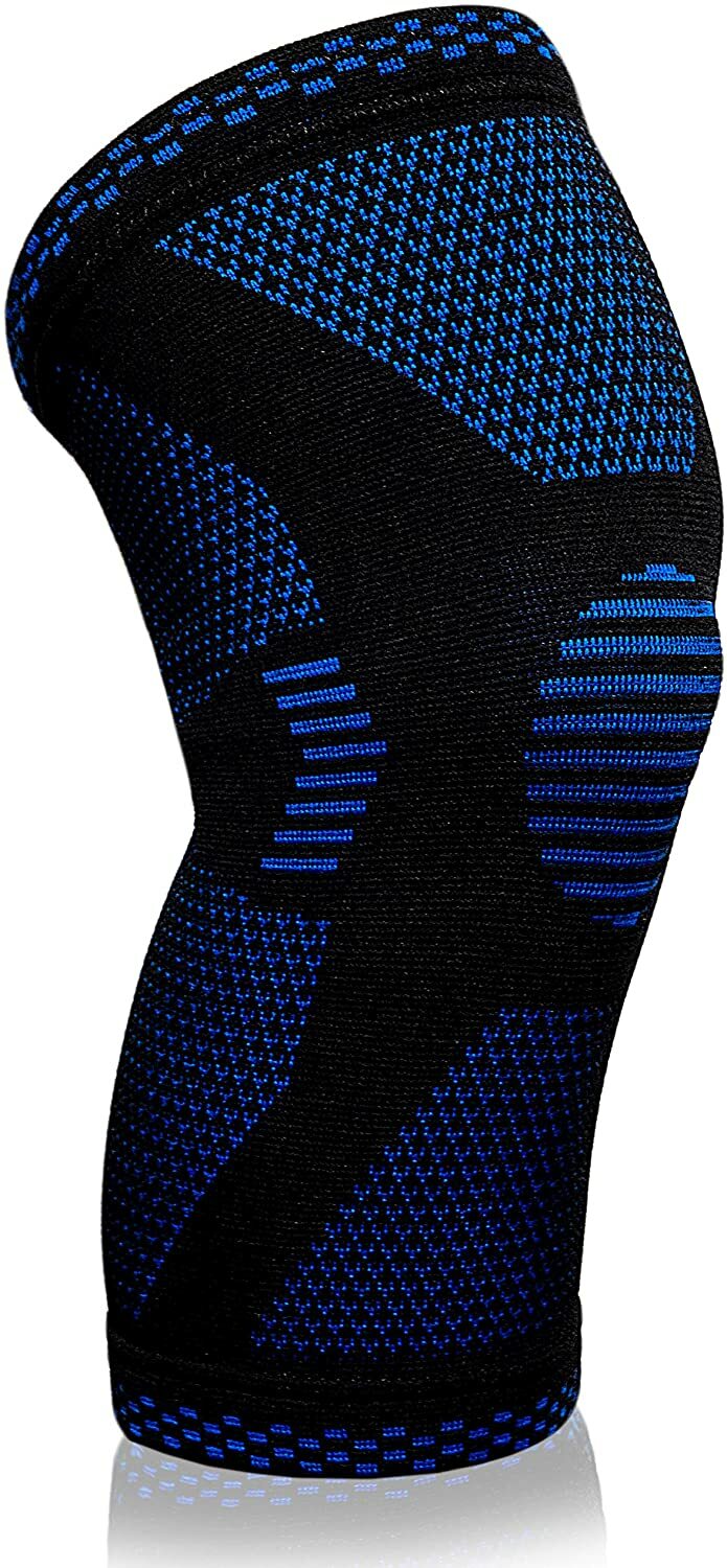H2M Sz Med Knee Brace Compression Sleeve for Running Basketball Football Sports