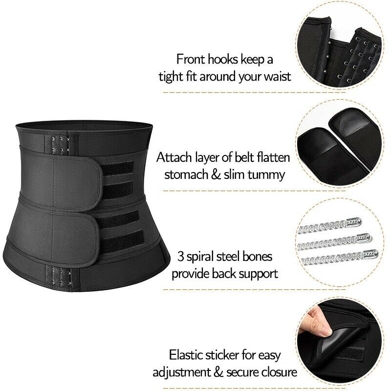 Men Women Waist Trimme Trainer Belt Sweat Wrap Tummy Control Stomach Fat Burner