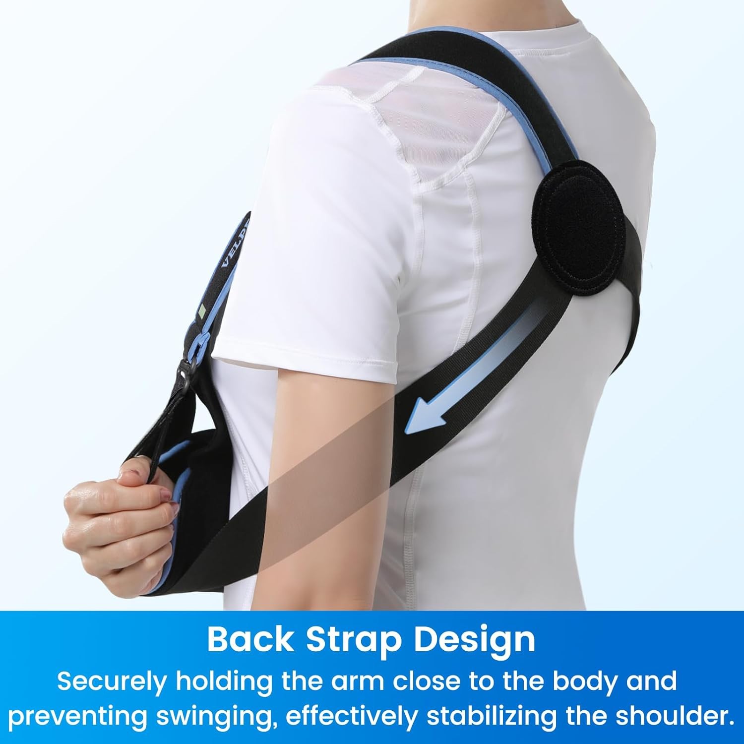 Velpeau Arm Sling Shoulder Immobilizer for Women and Men, fit Left or Right Arm