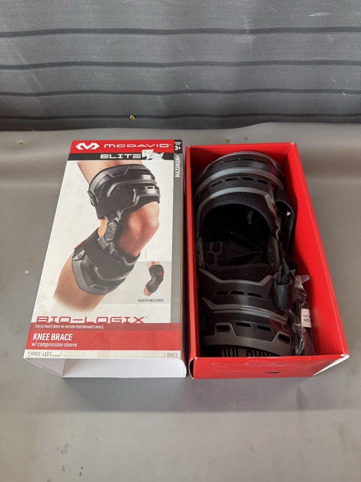 MCDAVID Bio-Logix Level 3 4200 Knee Brace w/ Sleeve, Size: Large – Left