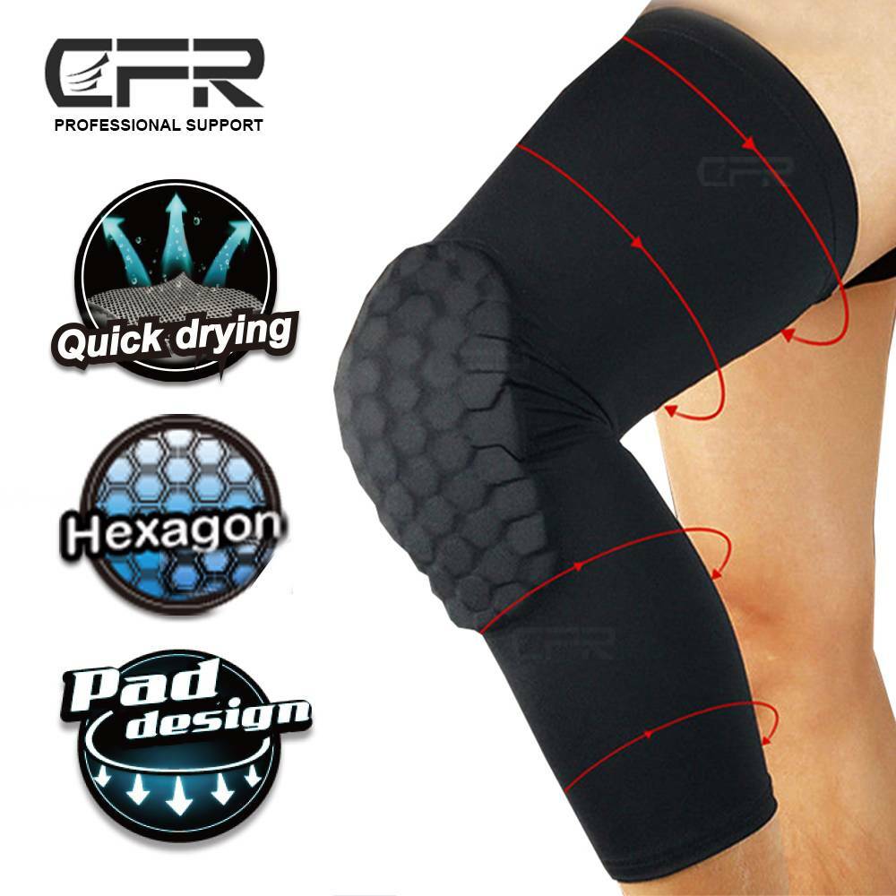 Compression Long Sleeve Support Leg Knee Pad Brace Sport Pain Guard Men Women US